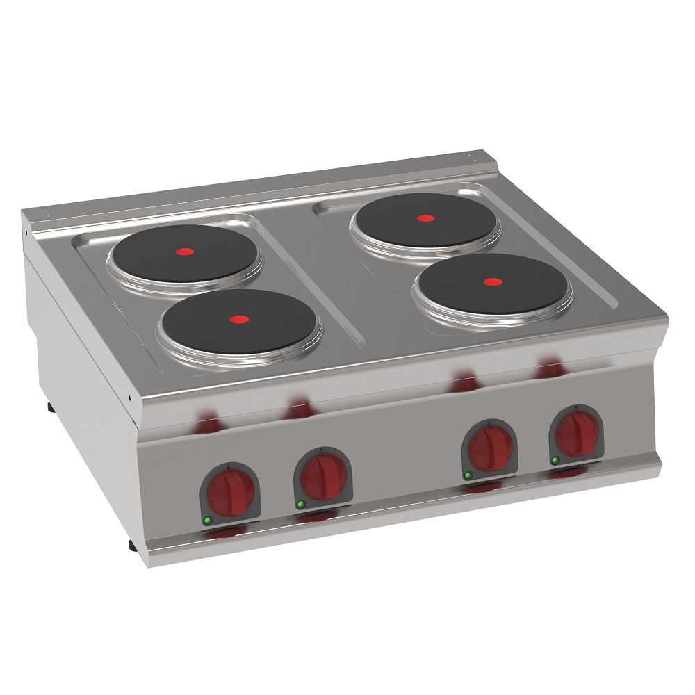 Electric boiling 4 round plates table top - 800x700x280 mm - 10400 W 400/3V - 35300617 Eurast