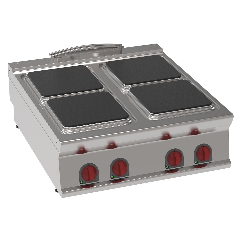 Electric boiling 4 squares plates table top - 800x900x280 mm - 16000 W 400/3V - 34300613 Eurast