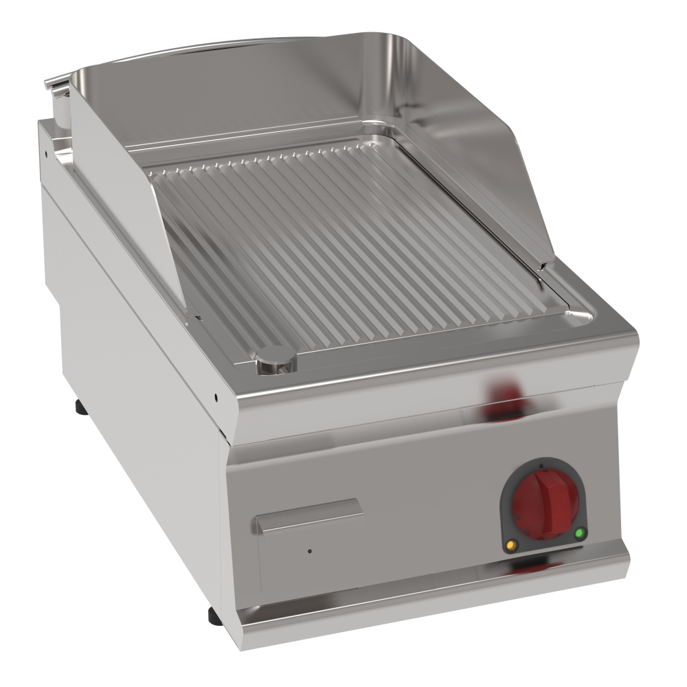 Electric iron hot plate 15 mm  grooved tabletop - 400x700x280 mm - 3900 W 400/3V - 36130617 Eurast
