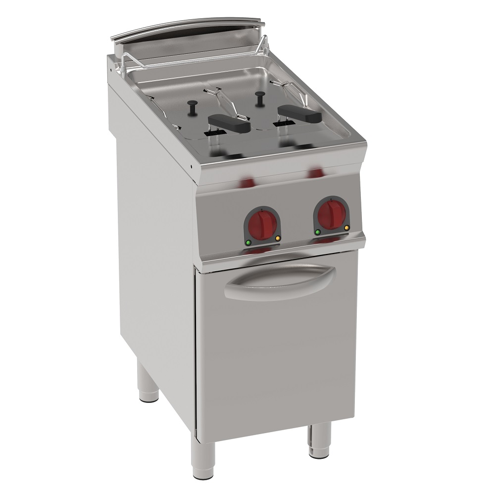 Electric fryer 10+10 liters on support - 400x700x900 mm - 14000 W 400/3V - 39450617 Eurast