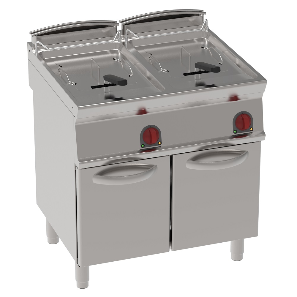 Electric fryer 20+20 liters on support - 800x700x900 mm - 33000 W 400/3V - 39850617 Eurast
