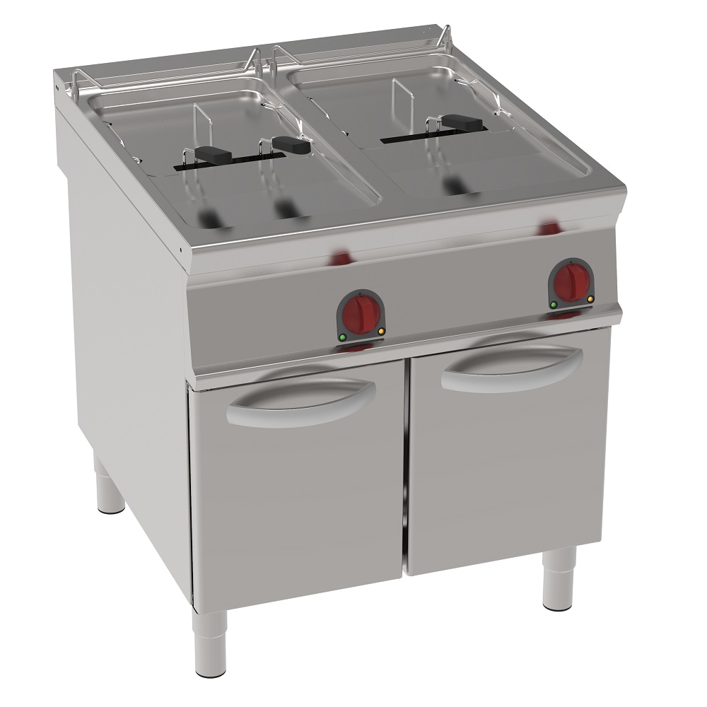 Electric fryer 25+25 liters on support - 800x900x900 mm - 40000 W 400/3V - 39780613 Eurast
