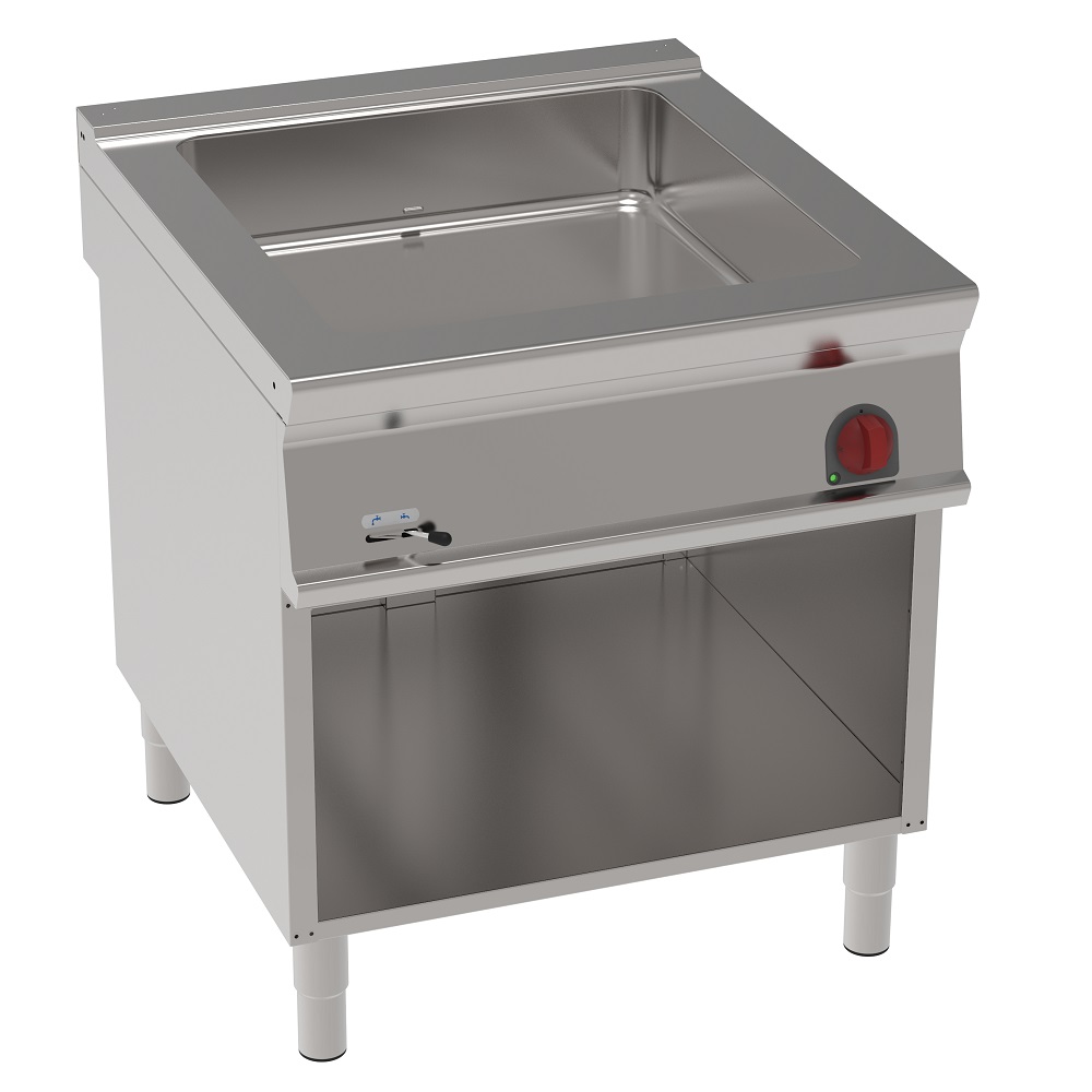 Electric bain-marie 8 gn 1/3 on open support - 800x900x900 mm - 4500 W 400/3V - 37150613 Eurast