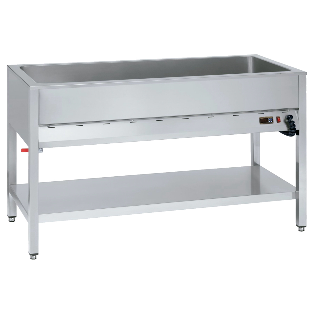 Electric bain marie for 4 gn 1/1-200 on support - 1400x610x850 mm - 3200 W 230/1V - 54020340 Eurast