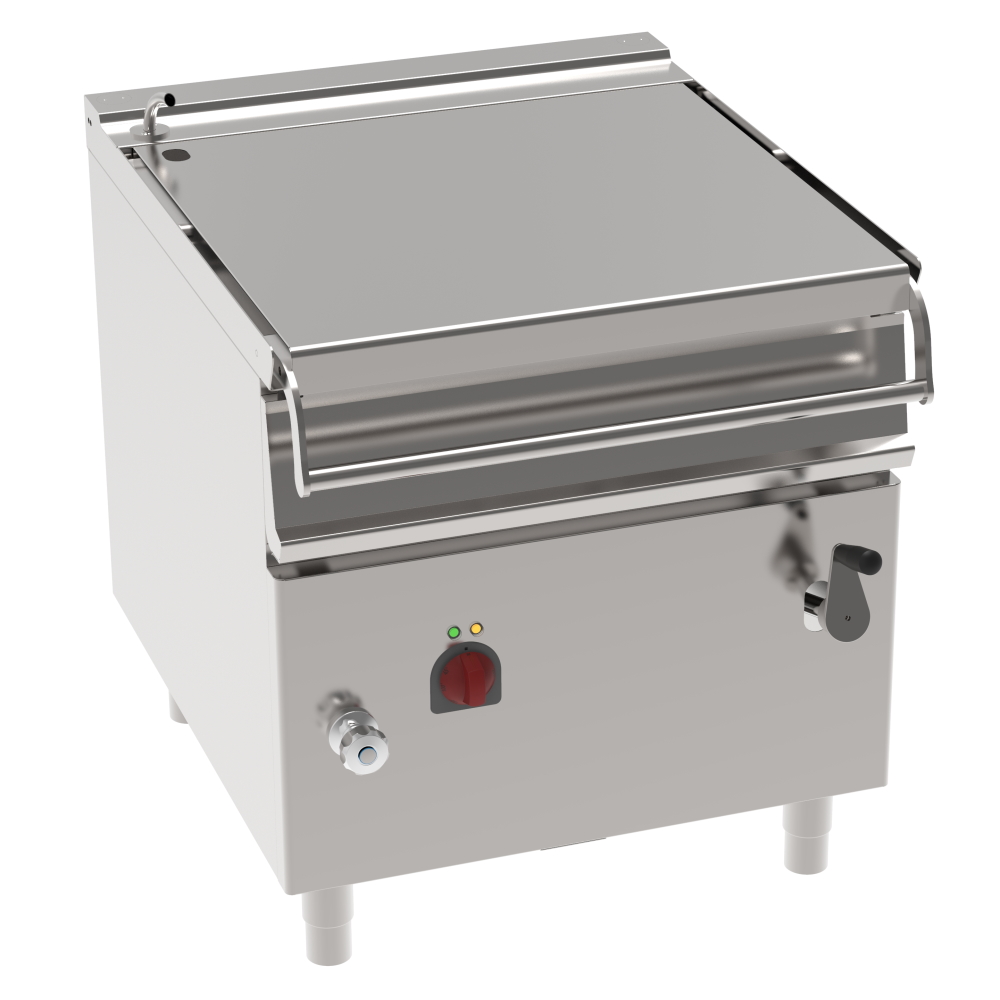 Electric titlting bratt pan 80 liters with steering wheel - 800x900x900 mm - 10000 W 400/3V - 482916