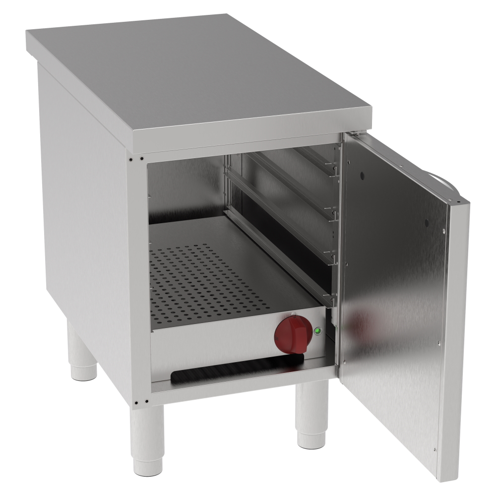 Hot reserve for dishes 1 door 3 gn 1/1 - 400x700x600 mm - 1300 W 230/1V - 600104BH Eurast