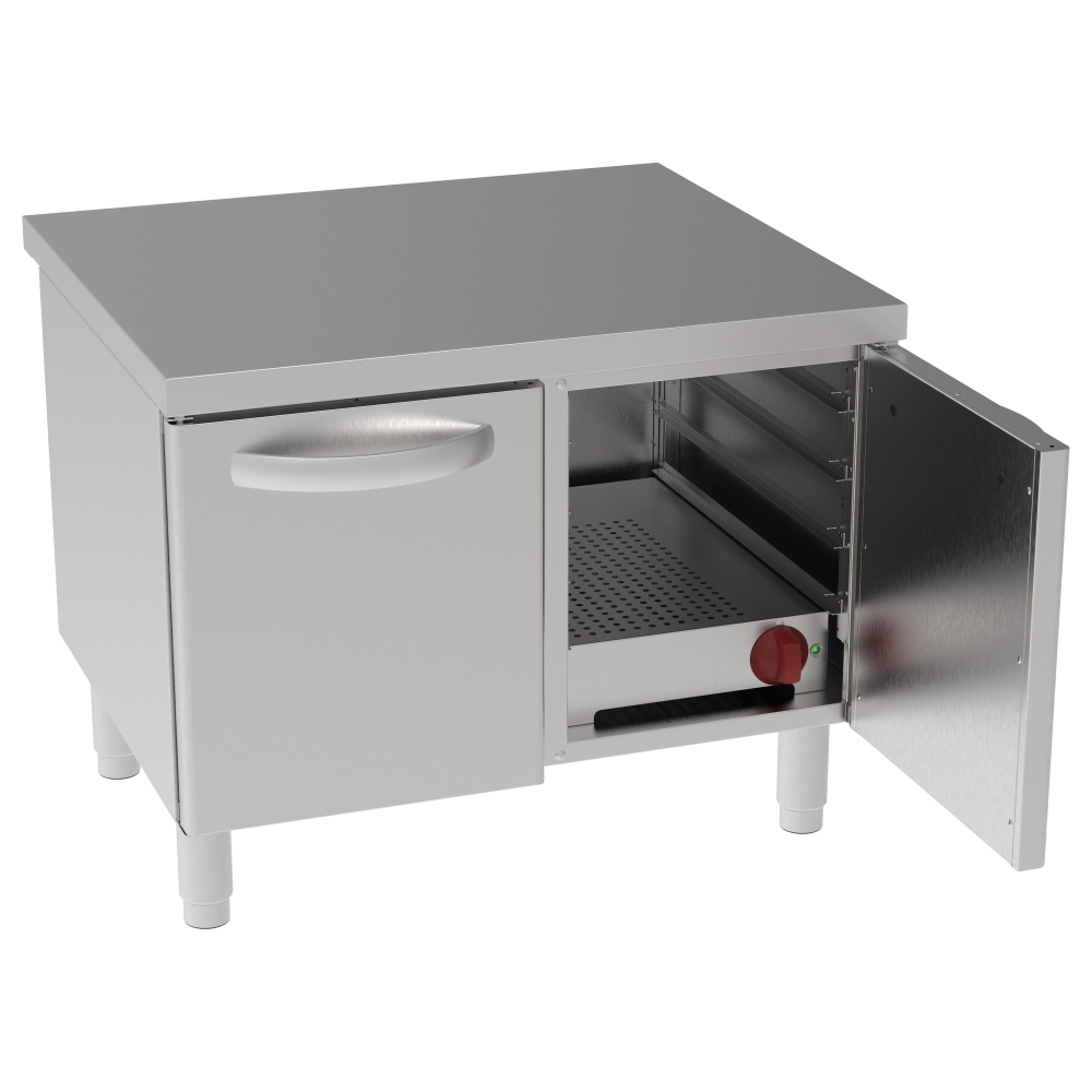 Hot reserve for dishes 2 doors 3 gn 1/1 - 800x700x600 mm - 1300 W 230/1V - 600208BH Eurast