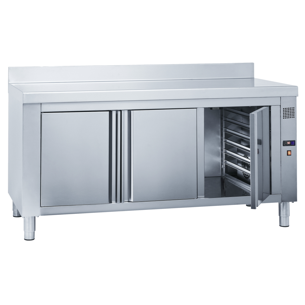 Wall electric hot table for meals 3 doors - 1600x700x850 mm - 3000 W 230/1V - 62002340 Eurast