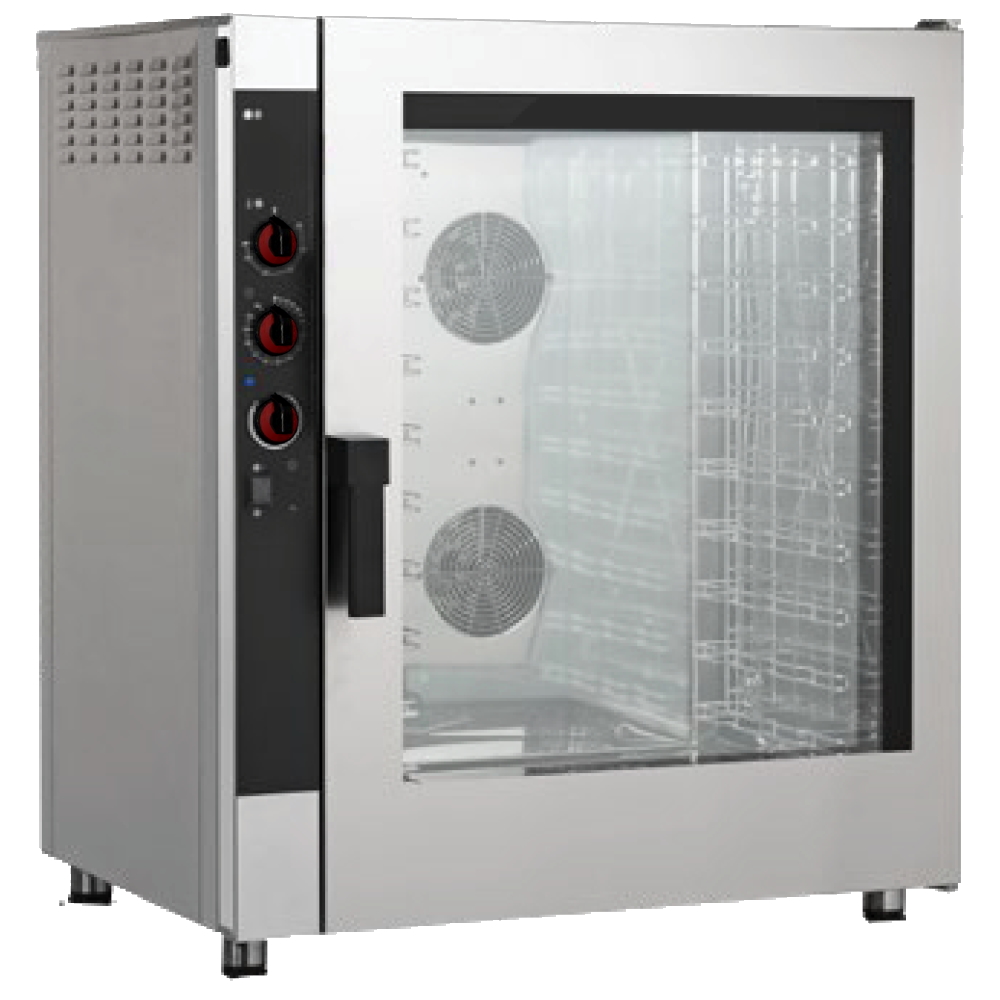 Horno conv. a gas dir.10 gn 1/1 o latas 600x400 870x800x1100 mm