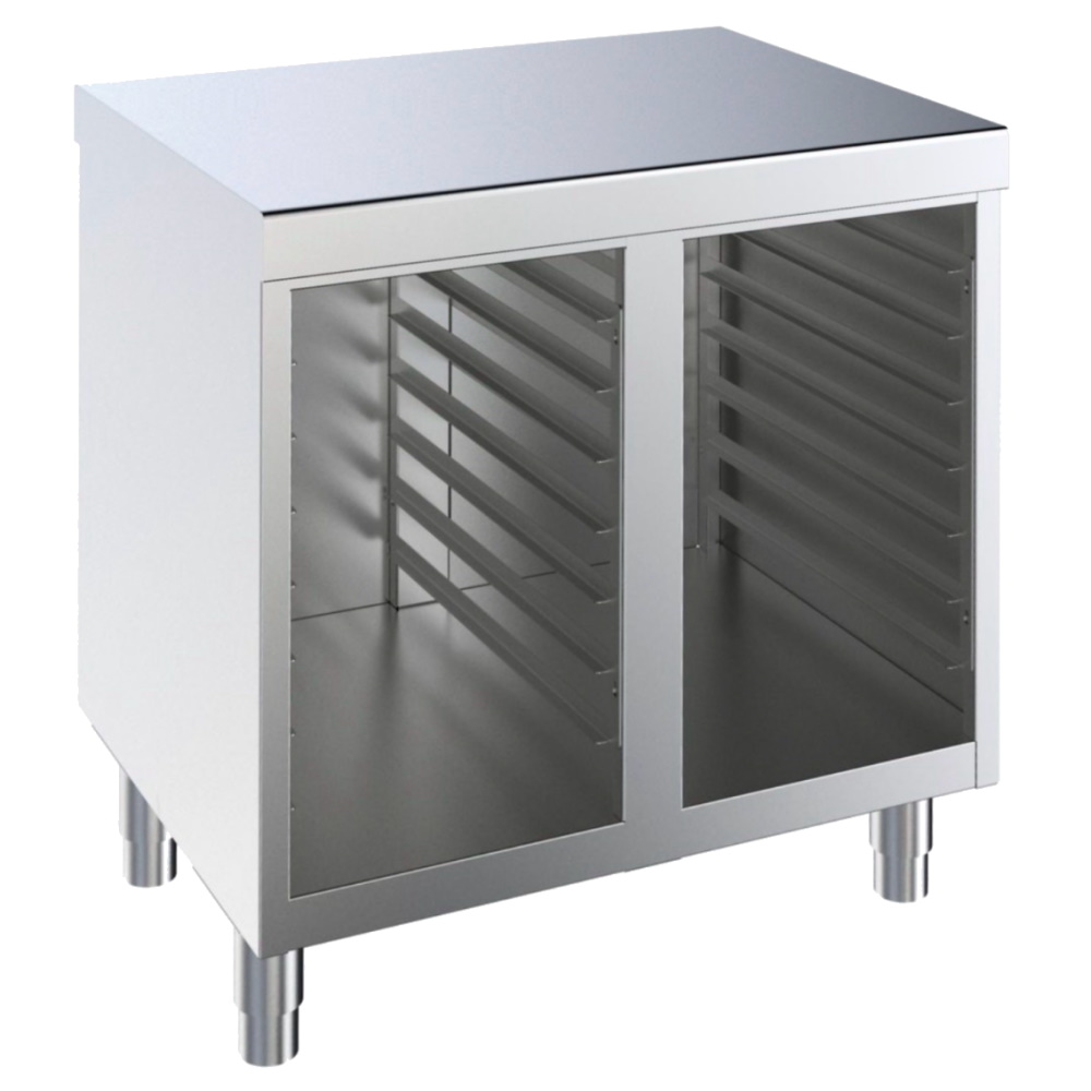 Oven support cabinet with guides for 7 gn 1/1 or 600 x 400 - 500x700x850 mm - 41641097 Eurast