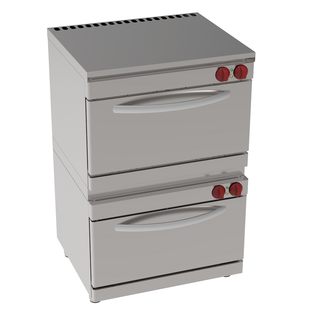 Static electric double oven  grilles gn 2/1 530x650 - 800x700x1250 mm - 9400 W 400/3V - 29250161 Eur