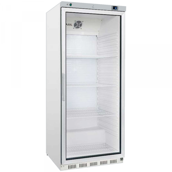 Static refrigerated cabinet white with glass door 600 liters - 780x740x1870 mm - 190 W 230/1V - 7959