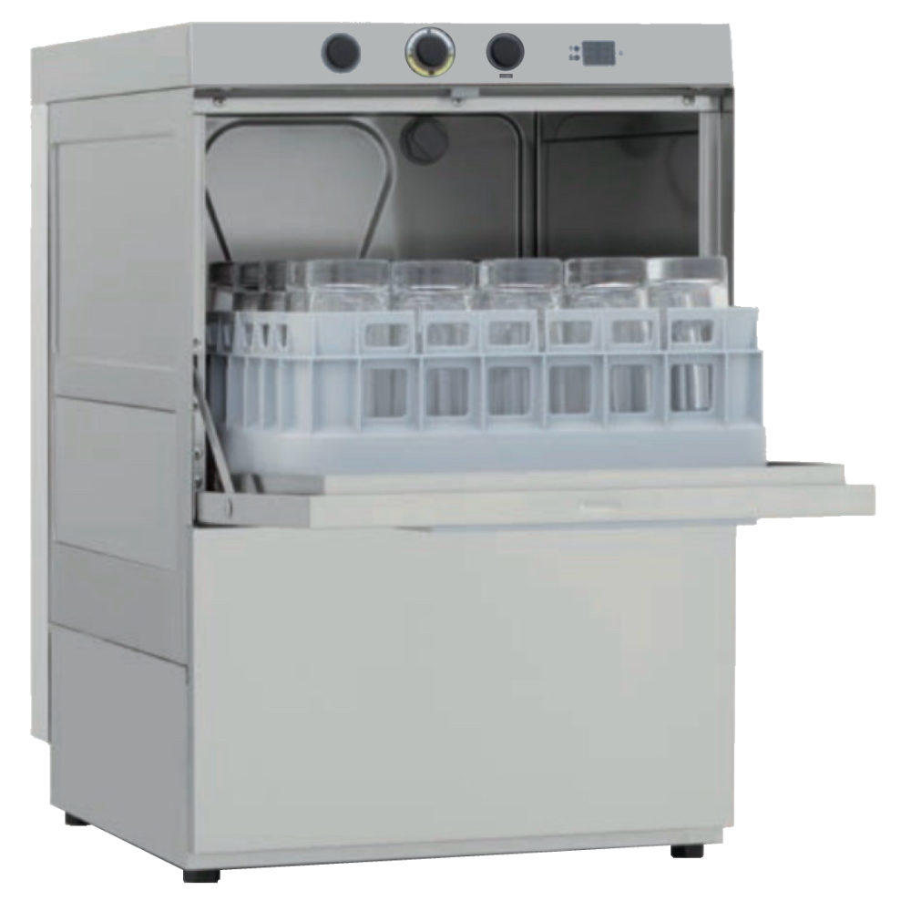 Industrial glasswasher 35x35 double wall - 405x490x595 mm - 3500 W 230/1V - 45053719 Eurast