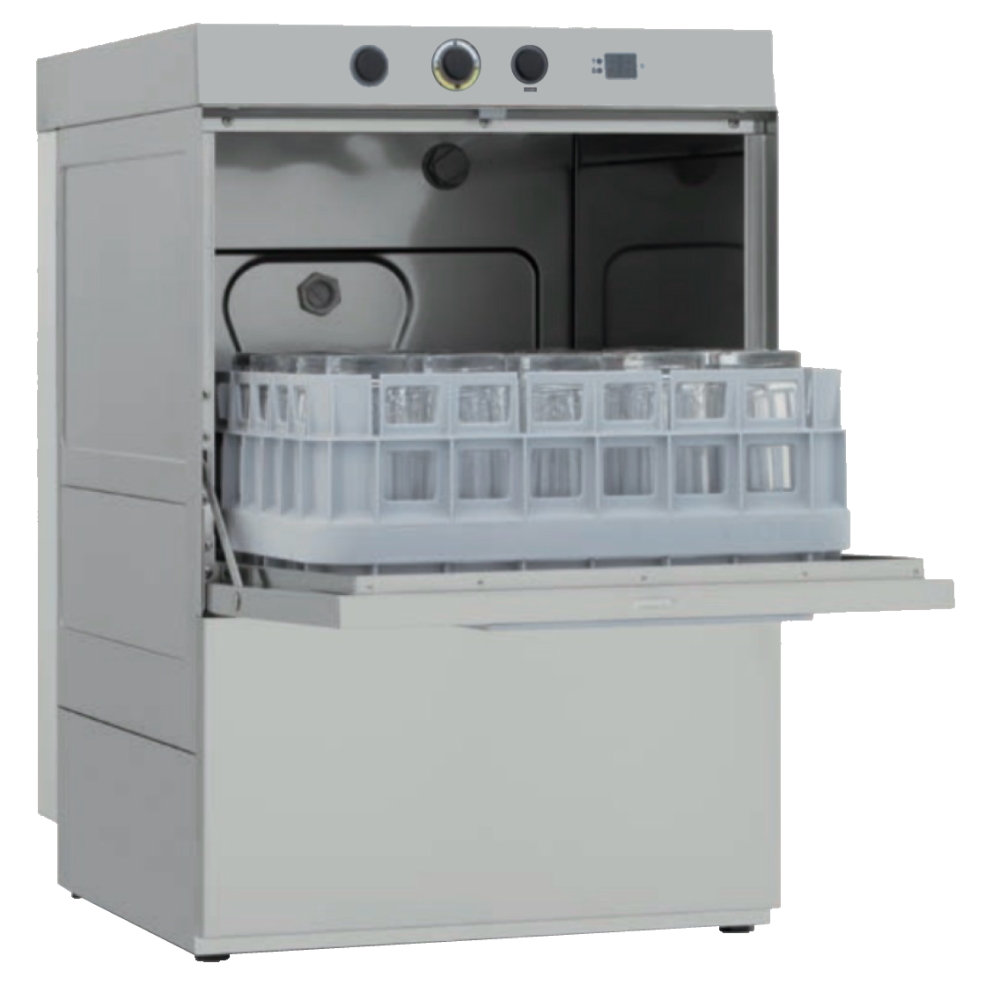 Industrial glasswasher 39x39 double wall, drain pump and soap dispenser - 440x535x670 mm - 3500 W 23
