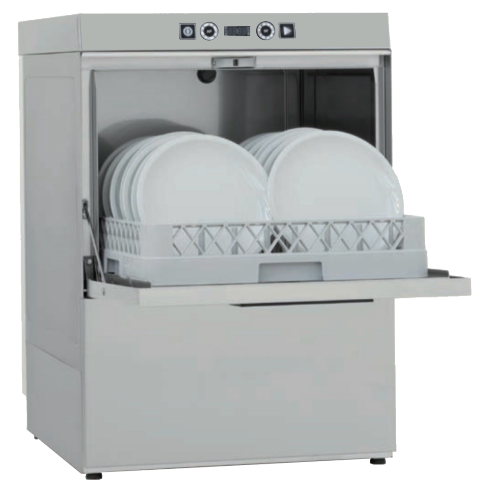 Industrial dishwasher 50x50 double wall and soap dispenser - 575x600x820 mm - 6800 W 400/3V - 466517