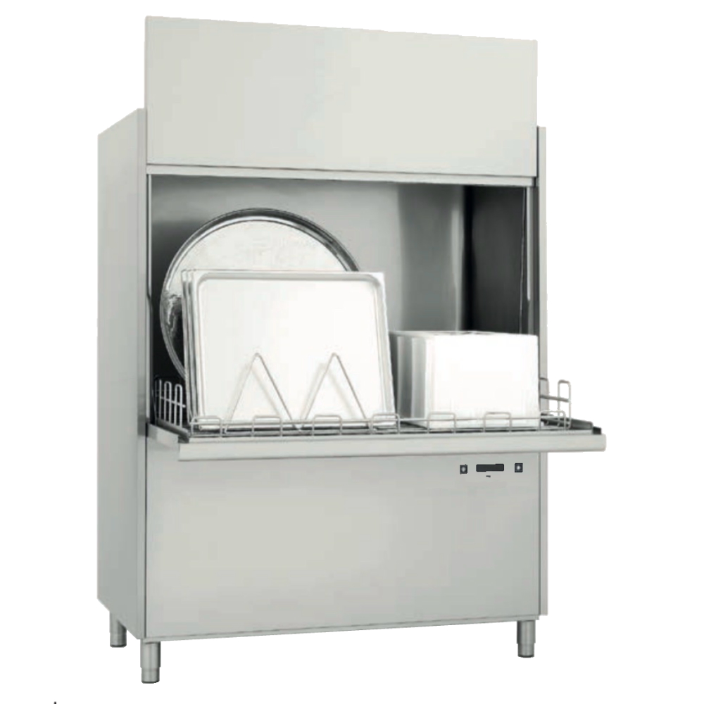 Pot-washer basket 1310x700 - 1465x850x1960 mm - 15900 W 400/3V - 28723CDD Eurast