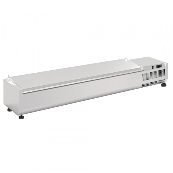 Ingredient refrigerator with lid for 9 gn 1/3 containers - 2000x395x280 mm - 160 W 230/1V - 7913200T