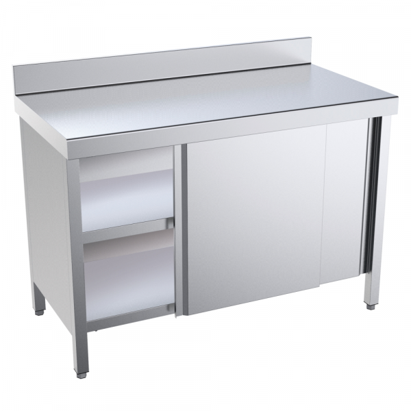 Table with doors 1 door 2 shelves - 800x700x850 mm - 18007PMF Eurast