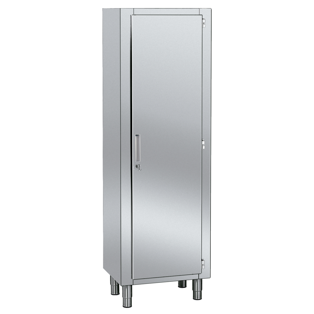 Stainless steel cabinet 1 door 4 shelves - 600x600x1900 mm - 10000420 Eurast