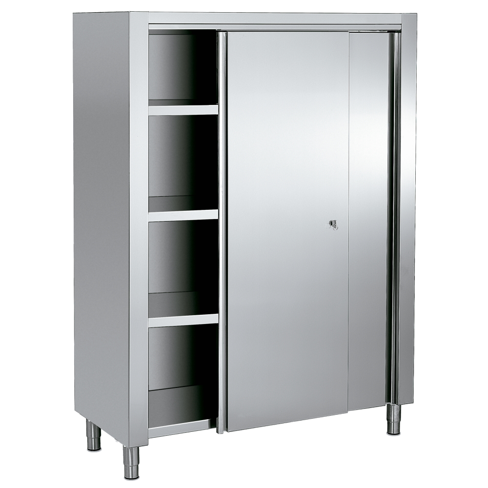 Stainless steel cabinet 2 doors 4 shelves - 1200x600x1900 mm - 11000420 Eurast