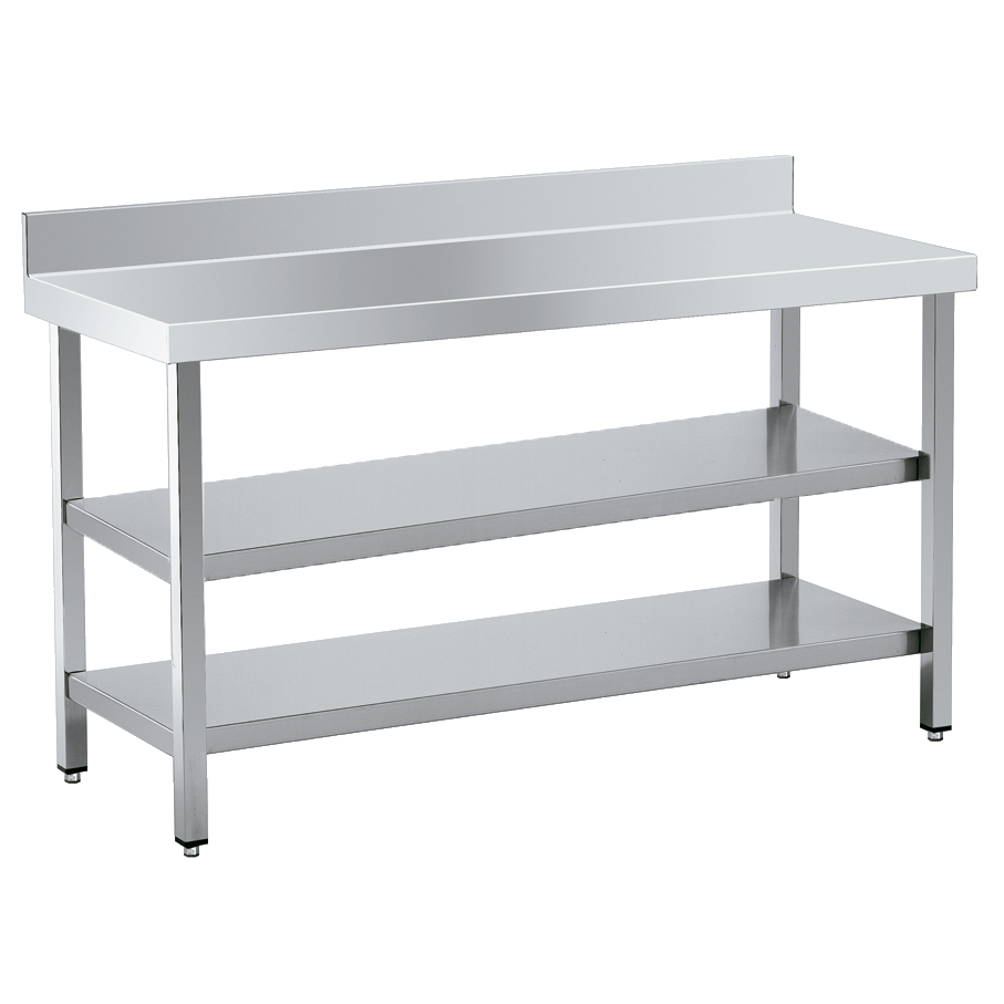 Mural work table with 2 shelves assembled - 800x700x850 mm - 1M80072M Eurast