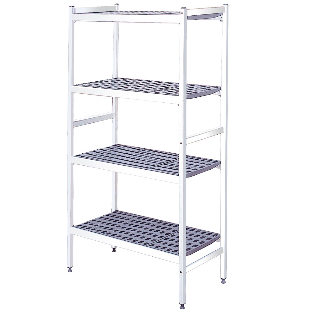 Duraluminium shelves 4 levels - 799x370x1700 mm - 79934000 Eurast