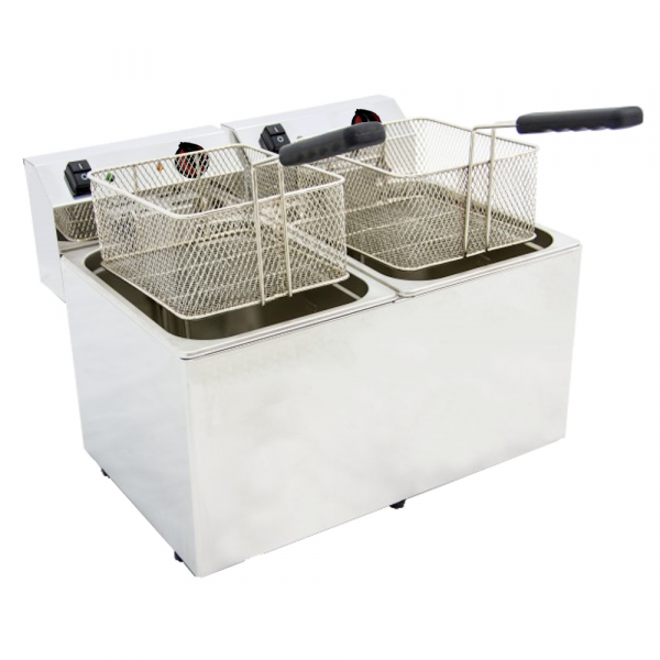 Electric fryer 8+8 liters tabletop - 530x495x325 mm - 7000 W 230/1V - 44880101 Eurast