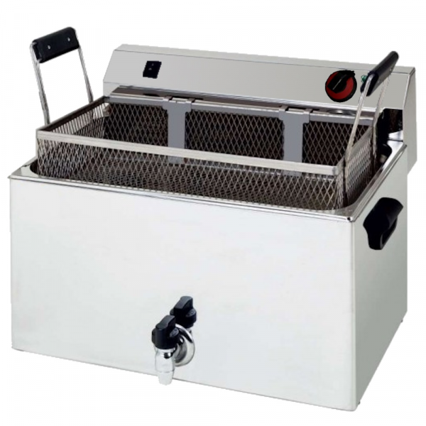 Electric fryer 16 liters tabletop - 530x460x370 mm - 9000 W 400/3V - 4416L61P Eurast