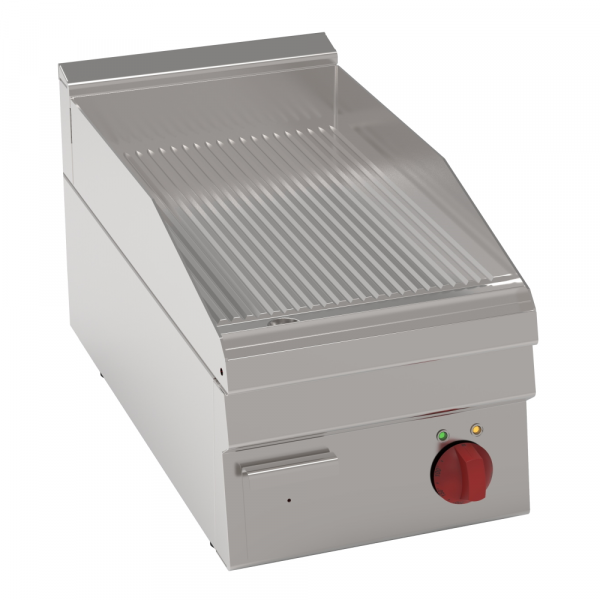 Electric iron hot plate 15 mm  grooved tabletop - 350x600x280 mm - 3900 W 400/3V - 30810611 Eurast