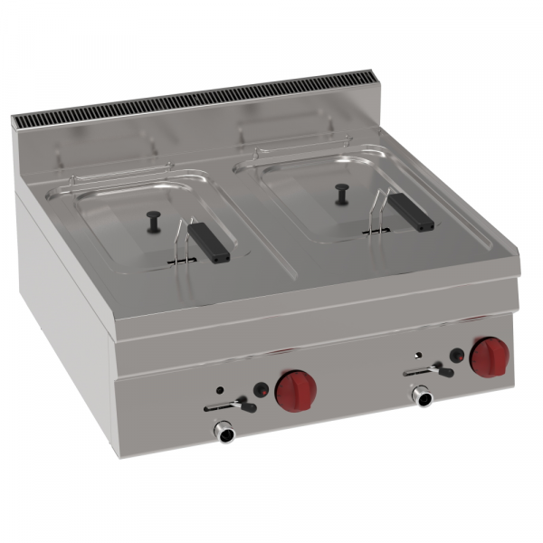 Freidora a gas 8+8 litros de sobremesa 700x600x280 mm