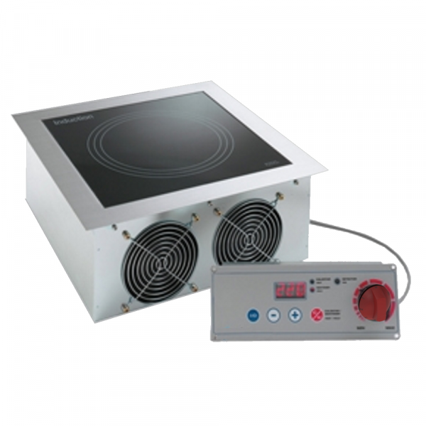 Induction kitchen countertop drop-in 1 hot zone - 385x385x180 mm - 3500 W 230/1V - 12265100 Eurast