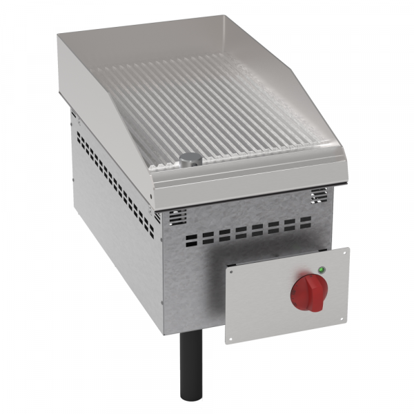 Electric frytop drop-in ribbed surface (fe) - 350x600x210 mm - 3900 W 230/1V - 12410631 Eurast