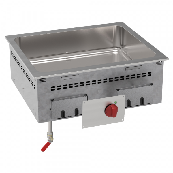 Drop-in / electric bain-marie gn 2/1 - 700x600x250 mm - 2600 W 230/1V - 12630631 Eurast
