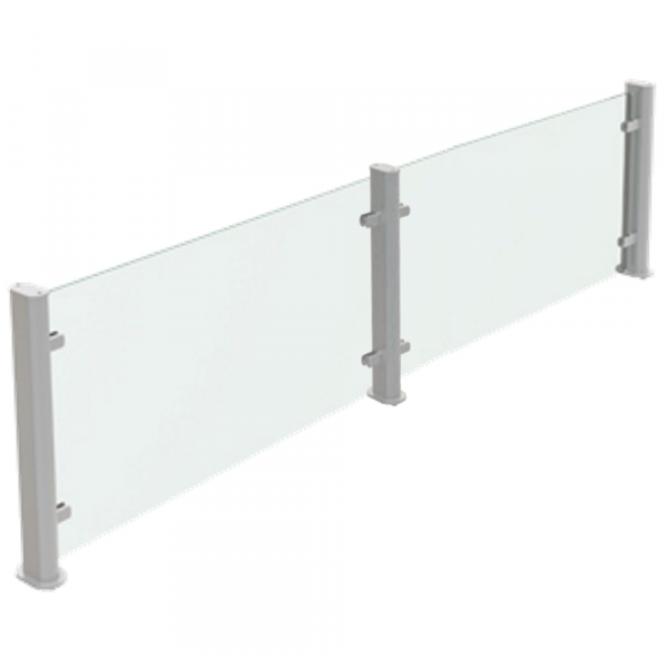 Glass protector drop-in 3 holders 2 glasses - 2760x30x420 mm - 12522660 Eurast