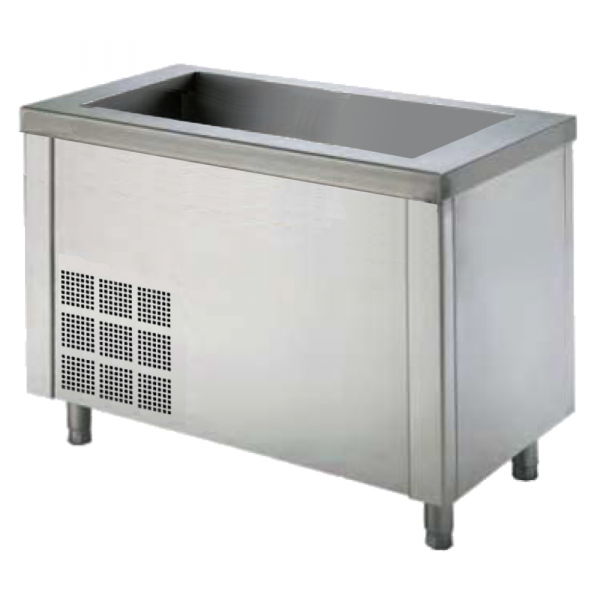 Central cold display unit with self-service basin 4 gn 1/1-150 central - 1600x700x850 mm - 400 W 230