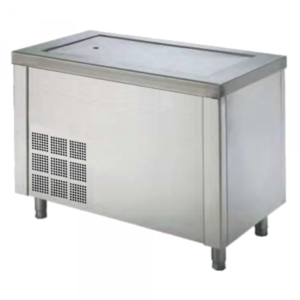 Central cold display unit with flat plate self-service 4 gn 1/1-20 central - 1600x700x850 mm - 400 W