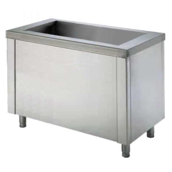 Hot furniture and bain marie 3 gn 1/1-150 doors - 1200x700x850 mm - 3500 W 230/1V - 10273600 Eurast
