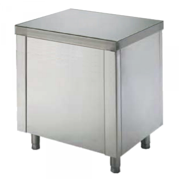 Plain self-service neutral furniture 2 shelves - 800x700x850 mm - 10250500 Eurast