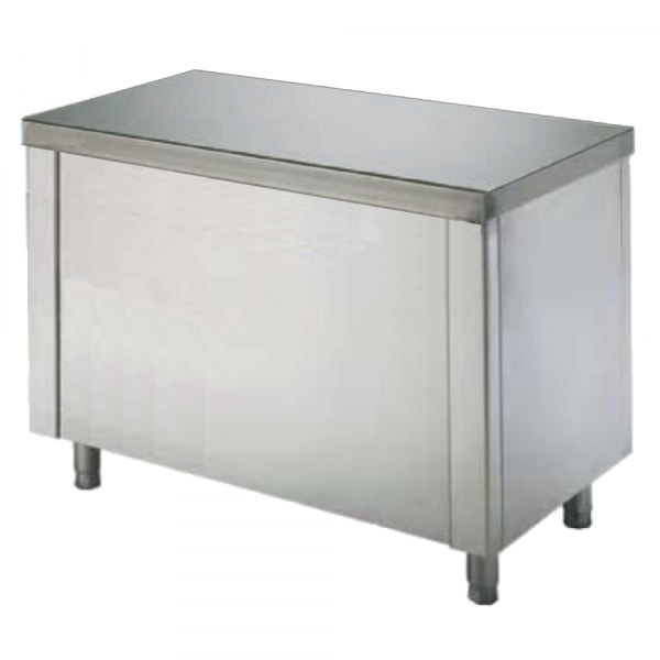 Plain self-service neutral furniture 2 shelves - 1600x700x850 mm - 10098500 Eurast