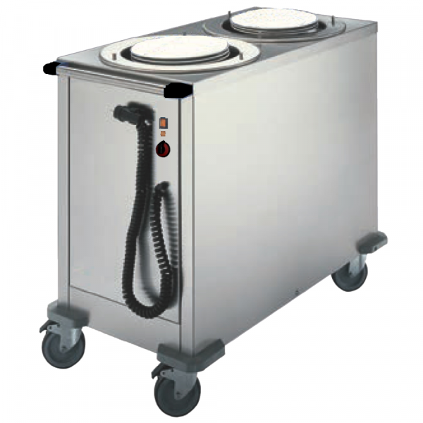 Dish dispensing trolley 2 neutral wells 45+45 plates - 500x920x900 mm - 1000 W 230/1V - 10988500 Eur